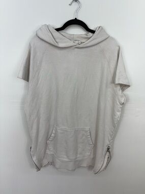 MNML Beige Short Sleeve Hooded Top R16